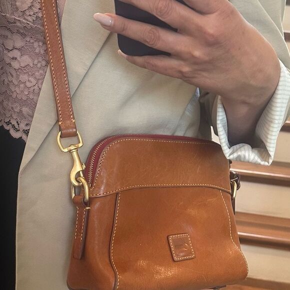 Dooney & Burke Florentine Brown Leather Crossbody Bag - Picture 12 of 12